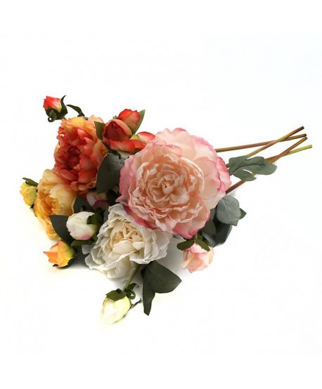 ΛΟΥΛΟΥΔΙ Fylliana Peony 14 ΛΕΥΚΟ ΠΟΡΤΟΚΑΛΙ ΚΙΤΡΙΝΟ ΣΑΜΠΑΝΙ 0.62εκ