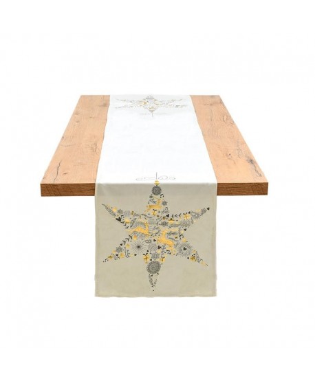 ΧΡΙΣΤΟΥΓΕΝΝΙΑΤΙΚΗ ΔΙΑΚΟΣΜΗΤΙΚΗ ΤΡΑΒΕΡΣΑ Fylliana star FL6220 ΛΕΥΚΟ ΧΡΩΜΑ 33x150