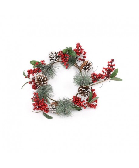 ΧΡΙΣΤΟΥΓΕΝΝΙΑΤΙΚΟ ΣΤΕΦΑΝΙ ΠΡΑΣΙΝΟ ΚΟΚΚΙΝΟ 36εκ