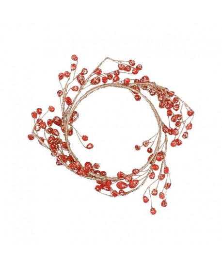 ΧΡΙΣΤΟΥΓΕΝΝΙΑΤΙΚΟ ΣΤΕΦΑΝΙ ΜΠΕΖ ΜΕ ΚΟΚΚΙΝΑ ΣΤΟΛΙΔΙΑ 11εκ