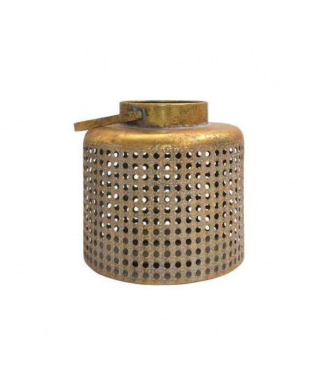 ΜΕΤΑΛΛΙΚΟ ΦΑΝΑΡΙ Fylliana FL811 ΧΡΥΣΟ ΑΝΤΙΚΕ ΧΡΩΜΑ 23x22εκ