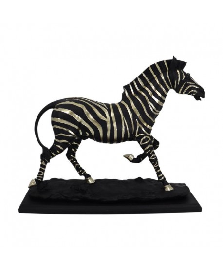 ΕΠΙΤΡΑΠΕΖΙΟ ΔΙΑΚΟΣΜΗΤΙΚΟ Fylliana Zebra ΜΑΥΡΟ ΧΡΥΣΟ ΧΡΩΜΑ 31,2x10x25,8εκ
