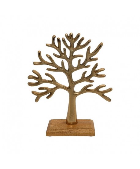 ΕΠΙΤΡΑΠΕΖΙΟ ΔΙΑΚΟΣΜΗΤΙΚΟ Fylliana Tree ΧΡΥΣΟ ΜΕ ΞΥΛΙΝΗ ΒΑΣΗ 30x7x32εκ