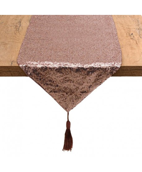 ΔΙΑΚΟΣΜΗΤΙΚΗ ΤΡΑΒΕΡΣΑ Fylliana FL022 ΧΡΥΣΟ ΡΟΖ ΧΡΩΜΑ 150x32εκ