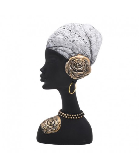 ΕΠΙΤΡΑΠΕΖΙΑ ΔΙΑΚΟΣΜΗΤΙΚΗ ΦΙΓΟΥΡΑ Fylliana FL98490 African lady ΜΑΥΡΟ ΛΕΥΚΟ ΧΡΩΜΑ 15x5x30εκ