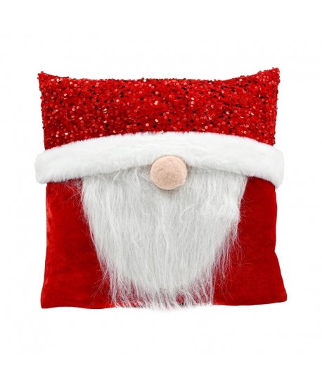 ΧΡΙΣΤΟΥΓΕΝΝΙΑΤΙΚΟ ΔΙΑΚΟΣΜΗΤΙΚΟ ΜΑΞΙΛΑΡΙ SANTA CLAUS Fylliana FL112 ΚΟΚΚΙΝΟ ΛΕΥΚΟ 42x42x5εκ