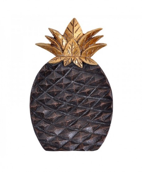 ΔΙΑΚΟΣΜΗΤΙΚΗ POLYRESIN ΠΙΑΤΕΛΑ  ETIQUETTE ANANAΣ ΚΑΦΕ  ΜΠΡΟΝΖΕ 11.5x18.8x3εκ