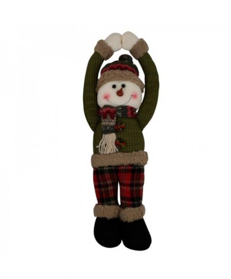 ΧΡΙΣΤΟΥΓΕΝΝΙΑΤΙΚΗ ΔΙΑΚΟΣΜΗΤΙΚΗ ΦΙΓΟΥΡΑ SANTA+SNOWMAN 12 ΚΟΚΚΙΝΟ ΠΡΑΣΙΝΟ 15x8x55εκ