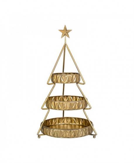 ΧΡΙΣΤΟΥΓΕΝΝΙΑΤΙΚΟΣ ΤΡΙΩΡΟΦΟΣ ΜΕΤΑΛΛΙΚΟΣ ΔΙΣΚΟΣ ΔΕΝΤΡΟ Fylliana FL0041 ΧΡΥΣΟ ΧΡΩΜΑ 42x37x88εκ