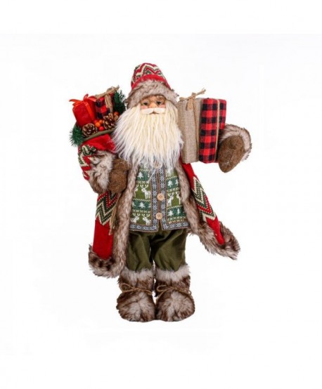 ΧΡΙΣΤΟΥΓΕΝΝΙΑΤΙΚΗ ΦΙΓΟΥΡΑ ΑΓΙΟΣ ΒΑΣΙΛΗΣ FYLLIANA FL36046 ΚΟΚΚΙΝΟ ΧΡΩΜΑ 60εκ