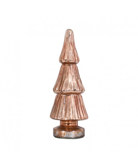 ΓΥΑΛΙΝΟ ΧΡΙΣΤΟΥΓΕΝΝΙΑΤΙΚΟ ΔΙΑΚΟΣΜΗΤΙΚΟ ΔΕΝΤΡΟ Fylianna FL0674 COPPER ΧΡΩΜΑ 10x10x30εκ