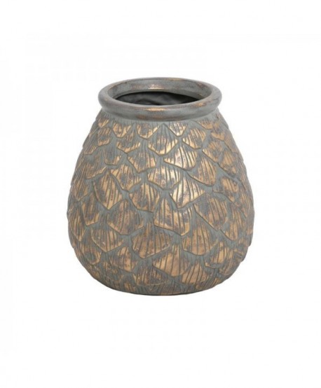 ΒΑΖΟ Fylliana Leaf ΒΕΡΑΜΑΝ ΧΡΥΣΟ 20εκ