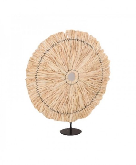 ΕΠΙΤΡΑΠΕΖΙΟ ΣΤΡΟΓΓΥΛΟ ΔΙΑΚΟΣΜΗΤΙΚΟ Fylliana Sunflower ΦΥΣΙΚΟ ΧΡΩΜΑ 40x45εκ