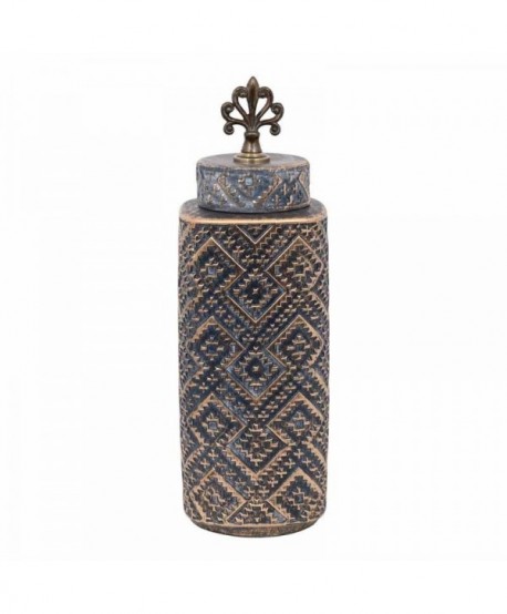 ΚΕΡΑΜΙΚΟ ΒΑΖΟ Fylliana ΓΚΡΙ ΜΠΡΟΝΖΕ 14x14x45εκ