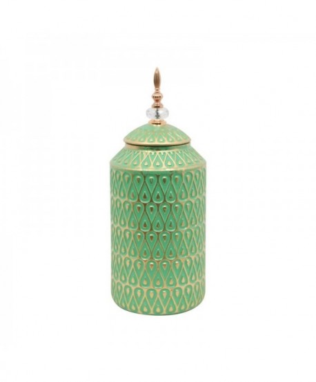 ΚΕΡΑΜΙΚΟ ΒΑΖΟ Fylliana ΠΡΑΣΙΝΟ 16x37.5 sls