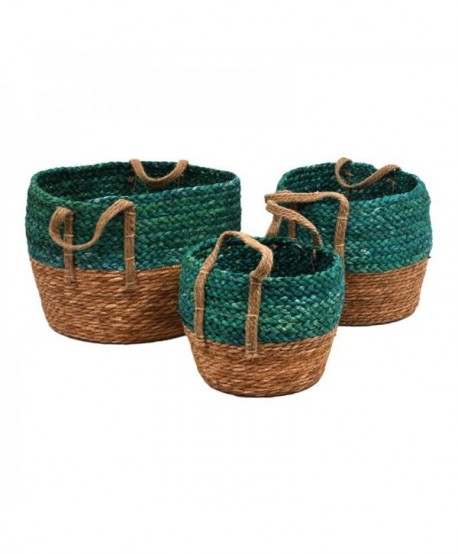 ΣΕΤ 3 ΨΑΘΙΝΑ ΚΑΣΠΩ Fylliana ΠΡΑΣΙΝΟ ΜΠΕΖ ΧΡΩΜΑ 38x27εκ