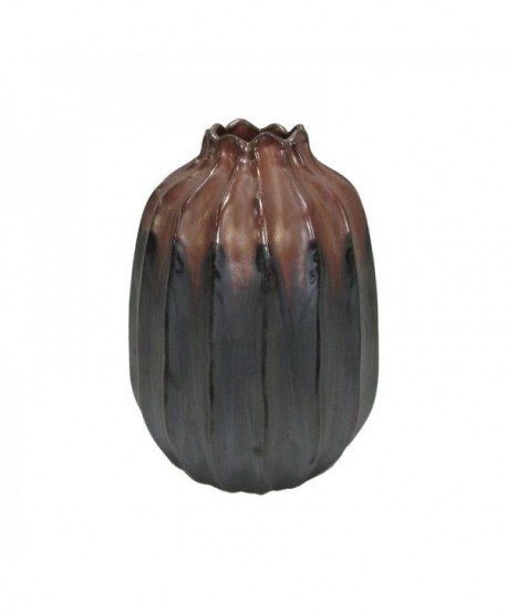 ΚΕΡΑΜΙΚΟ ΒΑΖΟ Fylliana 606664 ΓΚΡΙ ΚΑΦΕ ΧΡΩΜΑ 18x38εκ