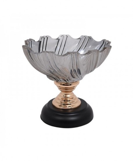 ΓΥΑΛΙΝΗ ΦΟΝΤΑΝΙΕΡΑ ΜΕ ΒΑΣΗ Fylliana 803 ΜΑΥΡΟ ΧΡΩΜΑ 19x15εκ