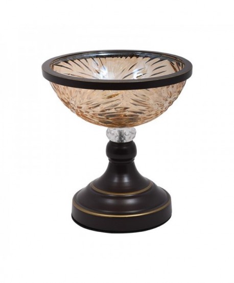 ΚΟΥΠ ΜΕ ΒΑΣΗ Fylliana ΚΑΦΕ ΧΡΩΜΑ ΜΕΤΑΛΛΟ ΓΥΑΛΙ 20x22εκ.