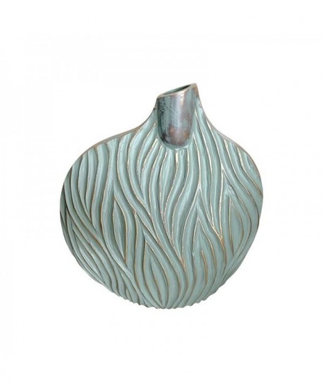 POLYRESIN ΒΑΖΟ Fylliana 2206 ΠΡΑΣΙΝΟ ΧΡΩΜΑ 27x11,5x31,5εκ