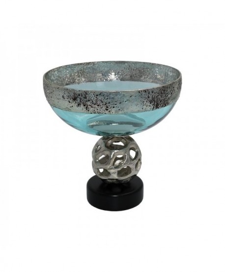 ΓΥΑΛΙΝΗ ΚΟΥΠ Fylliana FL6669 ΑΣΗΜΙ ΣΙΕΛ ΧΡΩΜΑ 20εκ