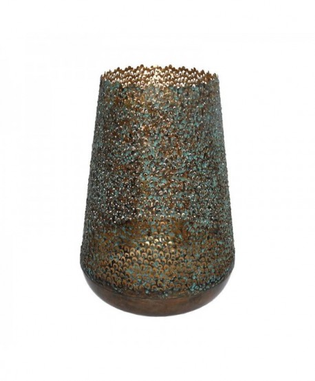 ΜΕΤΑΛΛΙΚΟ ΦΑΝΑΡΙ ΓΙΑ ΚΕΡΙ Fylliana FL26749 ΚΑΦΕ ΧΡΩΜΑ 18x24εκ