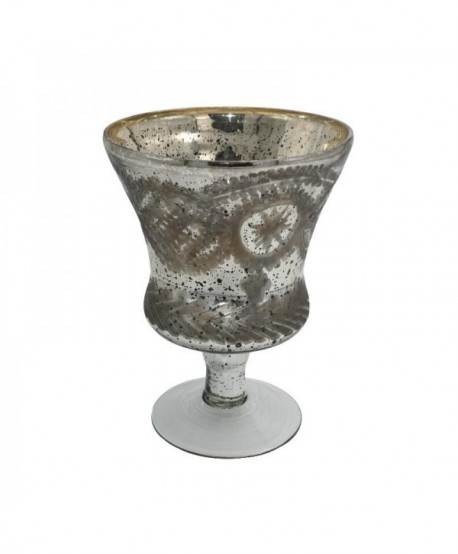 ΓΥΑΛΙΝΟ ΚΗΡΟΠΗΓΙΟ Fylliana FL8065 ΑΣΗΜΙ ΧΡΩΜΑ 15x19εκ