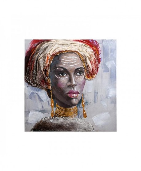 ΚΑΔΡΟ Fylliana African lady 609 ΜΑΥΡΟ ΚΟΚΚΙΝΟ ΜΠΕΖ ΚΑΦΕ ΧΡΩΜΑ 80x3x80εκ