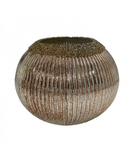 ΓΥΑΛΙΝΟ ΕΠΙΤΡΑΠΕΖΙΟ ΚΗΡΟΠΗΓΙΟ ΡΕΣΩ Fylliana FL728 COPPER ΧΡΩΜΑ 19x15εκ