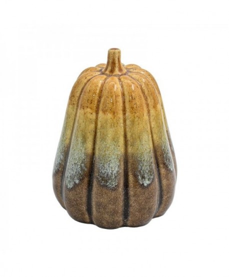 ΚΕΡΑΜΙΚΟ ΔΙΑΚΟΣΜΗΤΙΚΟ Fylliana Pumpkin ΚΑΦΕ ΜΠΕΖ ΧΡΩΜΑ 12x16εκ