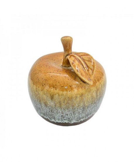 ΚΕΡΑΜΙΚΟ ΔΙΑΚΟΣΜΗΤΙΚΟ Fylliana ΜΗΛΟ ΚΑΦΕ ΜΠΕΖ ΧΡΩΜΑ 12x13εκ