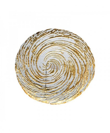 ΓΥΑΛΙΝΗ ΣΤΡΟΓΓΥΛΗ ΠΙΑΤΕΛΑ Fylliana FL32 ΧΡΥΣΟ ΧΡΩΜΑ 32εκ