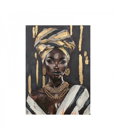 ΠΙΝΑΚΑΣ ΣΕ ΚΑΜΒΑ Fylliana African lady 37268 ΜΑΥΡΟ ΓΚΡΙ ΛΕΥΚΟ 70x3x100εκ