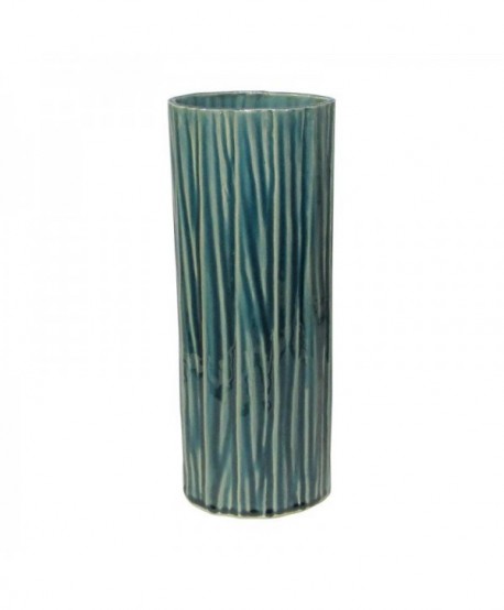 ΚΕΡΑΜΙΚΟ ΒΑΖΟ Fylliana 606054 ΠΡΑΣΙΝΟ ΧΡΩΜΑ 13,5x9,5x35,5εκ sls