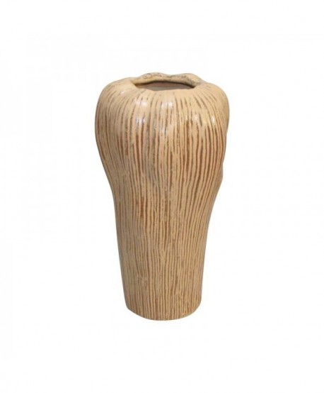 ΚΕΡΑΜΙΚΟ ΒΑΖΟ Fylliana 606728 ΚΑΦΕ ΧΡΩΜΑ 17,3x17x32,2εκ sls