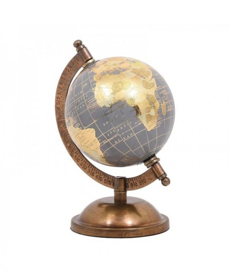 ΕΠΙΤΡΑΠΕΖΙΟ ΔΙΑΚΟΣΜΗΤΙΚΟ Fylliana Υδρόγειος ΓΚΡΙ ΧΡΥΣΟ ΧΡΩΜΑ 10x10x15εκ sls