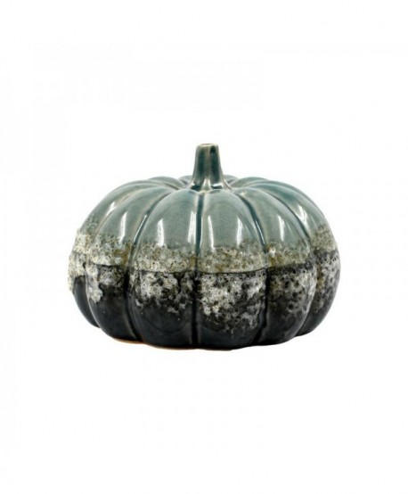 ΚΕΡΑΜΙΚΟ ΔΙΑΚΟΣΜΗΤΙΚΟ Fylliana Pumpkin ΠΡΑΣΙΝΟ ΓΚΡΙ ΧΡΩΜΑ 15x10εκ