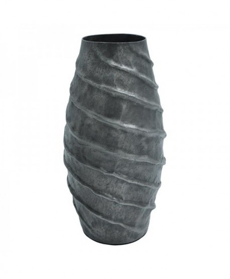 ΜΕΤΑΛΛΙΚΟ ΔΙΑΚΟΣΜΗΤΙΚΟ ΒΑΖΟ Fylliana FL1080 ΓΚΡΙ ΧΡΩΜΑ 17x33εκ