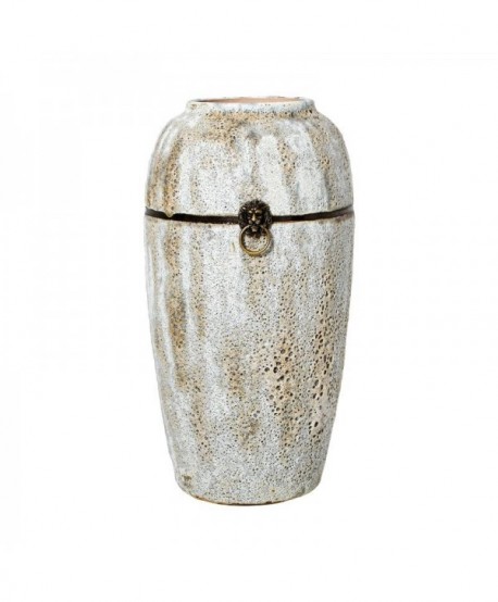 ΚΕΡΑΜΙΚΟ ΒΑΖΟ ΔΑΠΕΔΟΥ Fylliana ΓΚΡΙ ΧΡΩΜΑ 50εκ