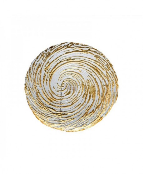 ΓΥΑΛΙΝΗ ΣΤΡΟΓΓΥΛΗ ΠΙΑΤΕΛΑ Fylliana FL26 ΧΡΥΣΟ ΧΡΩΜΑ 26εκ