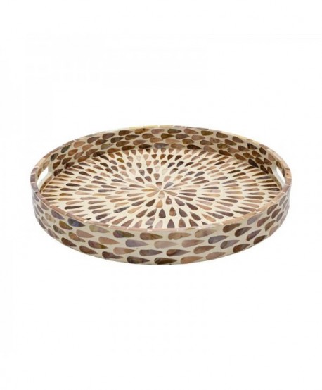 ΔΙΑΚΟΣΜΗΤΙΚΟΣ ΔΙΣΚΟΣ MDF ΚΟΧΥΛΙ TEAR DROP Fylliana FL01 ΜΠΕΖ ΚΑΦΕ ΛΕΥΚΟ ΧΡΩΜΑ 35εκ