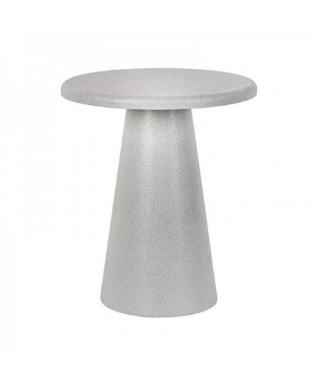 ΣΤΡΟΓΓΥΛΟ ΤΡΑΠΕΖΑΚΙ ΣΑΛΟΝΙΟΥ Fylliana FL2493 ΓΚΡΙ ΧΡΩΜΑ 40x48εκ