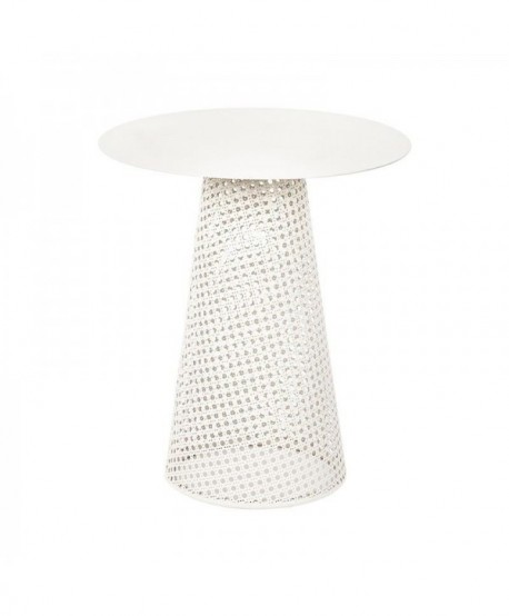 ΣΤΡΟΓΓΥΛΟ ΤΡΑΠΕΖΑΚΙ ΣΑΛΟΝΙΟΥ Fylliana FL2902 ΜΠΕΖ ΧΡΩΜΑ 40x46εκ