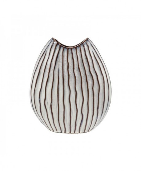 ΚΕΡΑΜΙΚΟ ΒΑΖΟ Fylliana FL525 ΛΕΥΚΟ ΓΚΡΙ ΧΡΩΜΑ 23x9x26εκ