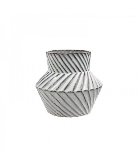 ΚΕΡΑΜΙΚΟ ΒΑΖΟ Fylliana FL311 ΛΕΥΚΟ ΓΚΡΙ ΧΡΩΜΑ 20x18εκ