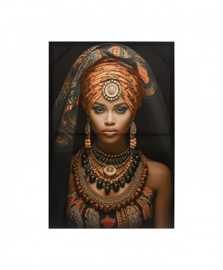 ΠΙΝΑΚΑΣ ΣΕ ΚΑΜΒΑ ΜΕ ΕΚΤΥΠΩΣΗ Fylliana FL246001 ΜΑΥΡΟ ΚΑΦΕ ΠΟΡΤΟΚΑΛΙ 60x3x90εκ