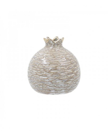 ΚΕΡΑΜΙΚΟ ΔΙΑΚΟΣΜΗΤΙΚΟ ΡΟΔΙ Fylliana Pomegranate ΜΠΕΖ ΛΕΥΚΟ ΧΡΩΜΑ 12x13x13εκ