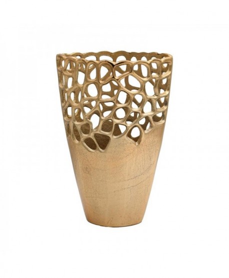 ΜΕΤΑΛΛΙΚΟ ΒΑΖΟ Fylliana FL8852 ΧΡΥΣΟ ΧΡΩΜΑ 24x14x39εκ