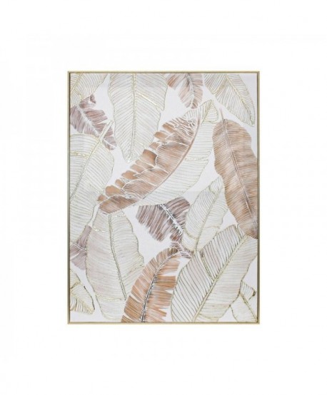 ΠΙΝΑΚΑΣ ΣΕ ΚΑΜΒΑ ΜΕ ΠΛΑΣΤΙΚΟ ΠΛΑΙΣΙΟ Fylliana FL247424 ΧΡΥΣΟ ΛΕΥΚΟ 60x4x80εκ