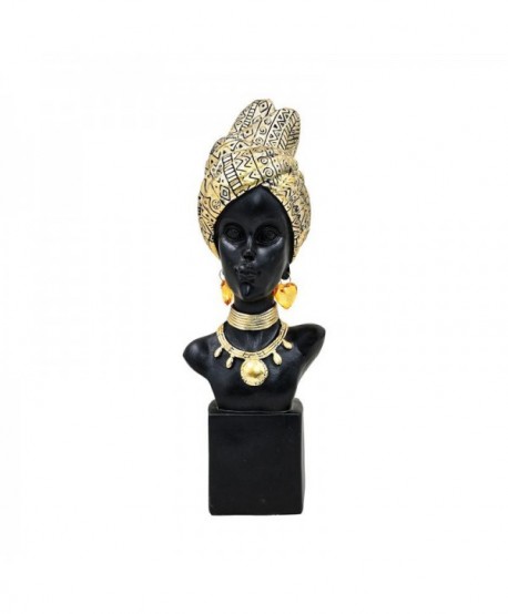 ΕΠΙΤΡΑΠΕΖΙΑ ΔΙΑΚΟΣΜΗΤΙΚΗ ΦΙΓΟΥΡΑ African Woman Fylliana FL213909 ΜΑΥΡΟ ΧΡΥΣΟ ΧΡΩΜΑ 13x10x35εκ